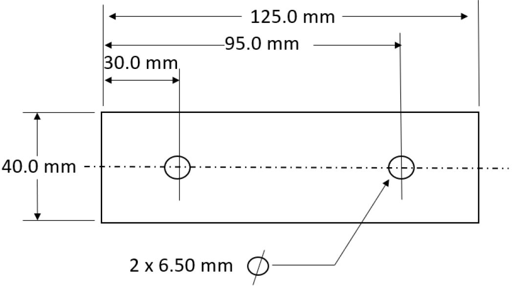 Figure 1: Weld Coupon Dimensions (not to scale)