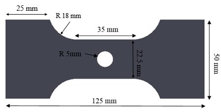 Figure 1: Hole Tension Test Specimen GeometryP-12