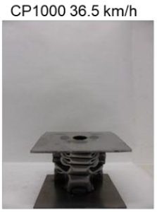 Figure 5b. Crash box made from CP1000 can absorb more energy before fracture. Citation F-44